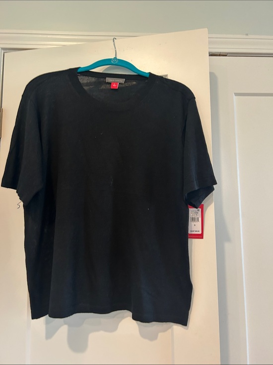 Vince Camuto Sweaters - Vince Camuto Black Short Sleeve Knit Tee Brand new Very light weight sweater